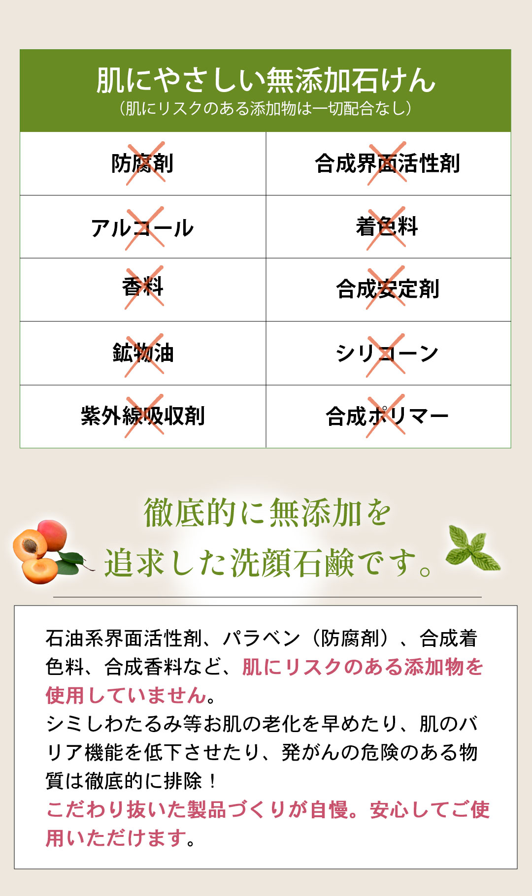 徹底的に無添加 洗顔石鹸60g