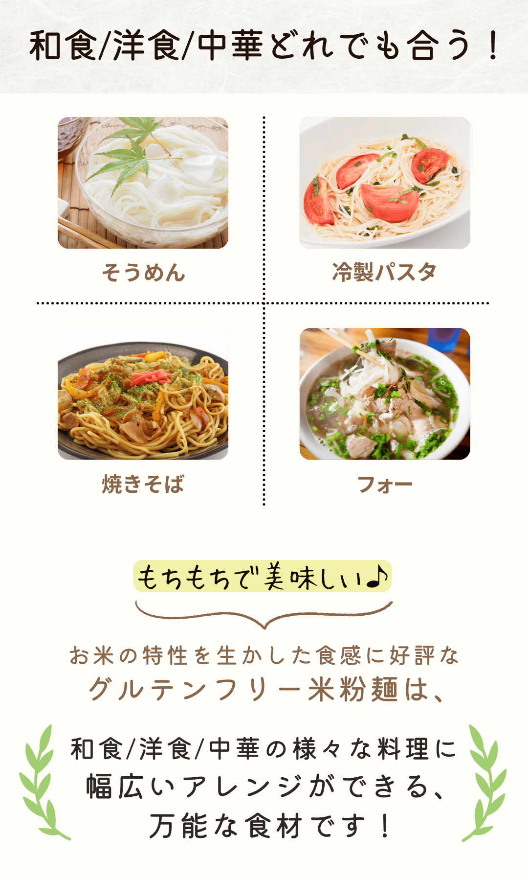 オリジナル米粉麺の商品説明5 オリジナル米粉麺