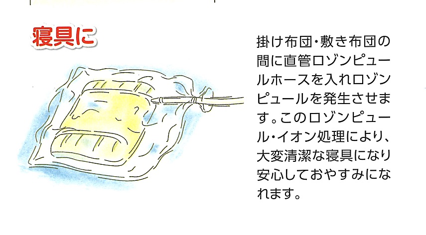 寝具へのロゾンピュール活用例